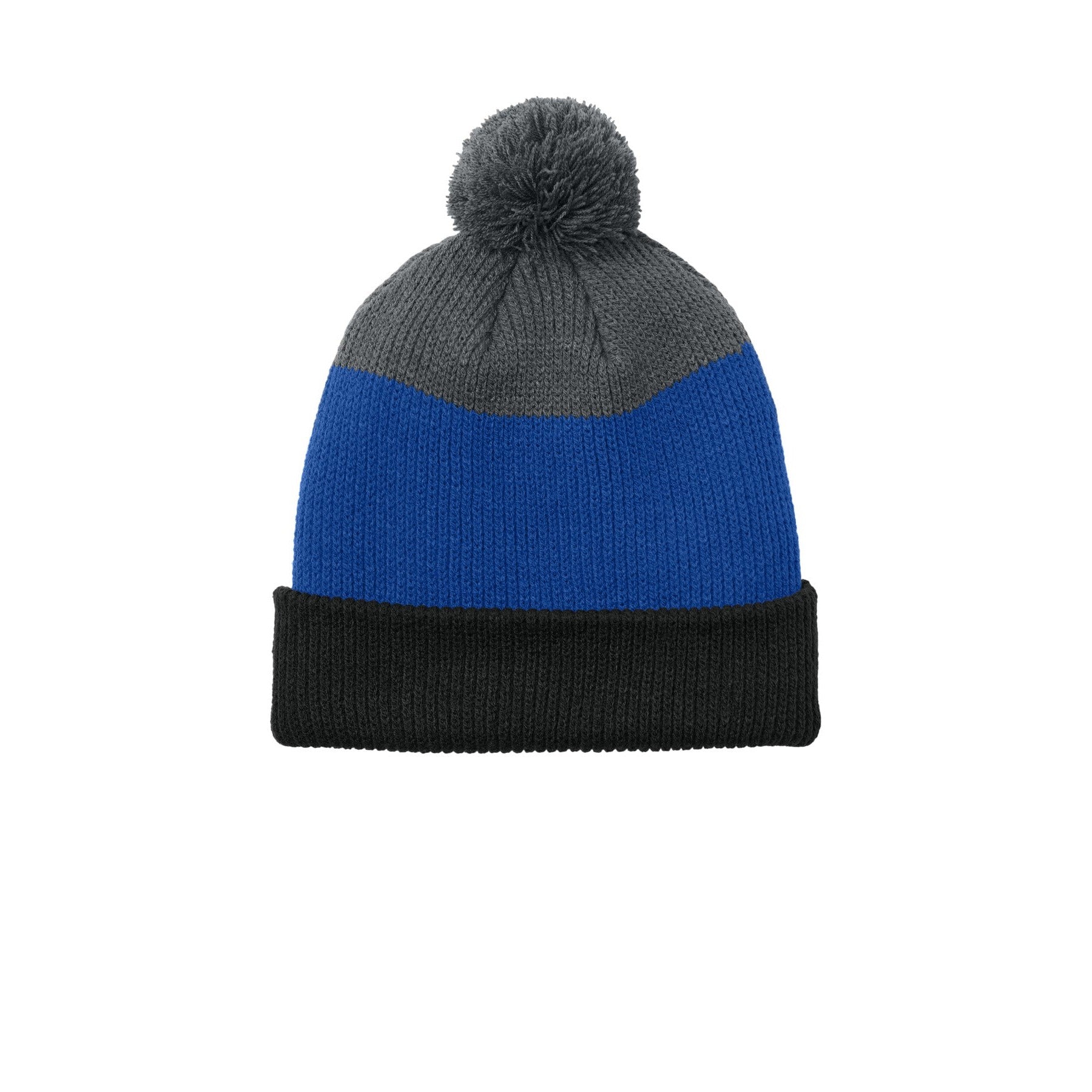 Port Authority-Port Authority® Cozy Striped Pom Beanie C979-MedTech-3